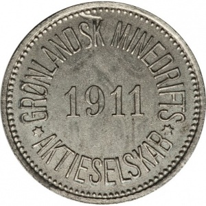 Аверс монеты Гренландия, 100 эре, 1911, Медный рудник Йошва (Иннациак)
