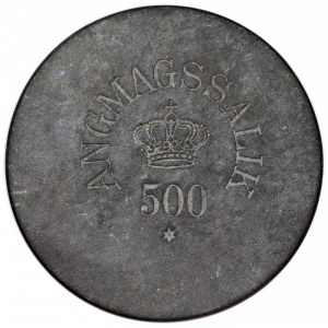Аверс монеты Гренландия, 500 эре, 1894, Ангмагссалик - Королевская Гренландская Торговая Компания /Цинк/