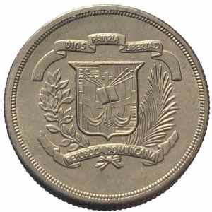 Аверс монеты Доминикана, 10 сентаво, 1978-1981