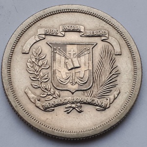 Аверс монеты Доминикана, ½ песо, 1978-1981