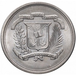 Аверс монеты Доминикана, 1 песо, 1978-1981