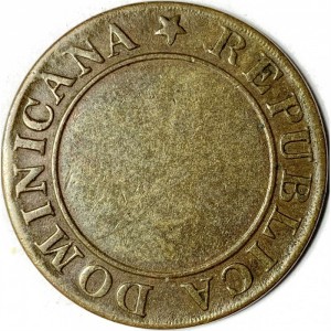 Аверс монеты Доминикана, ¼ реала, 1844