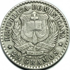 Аверс монеты Доминикана, 10 сентаво, 1897