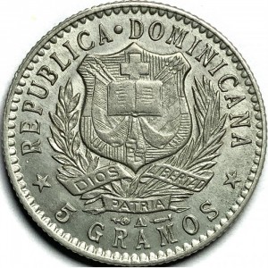 Аверс монеты Доминикана, 20 сентаво, 1897