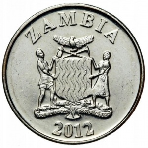 Аверс монеты Замбия, 5 нгве, 2012-2017
