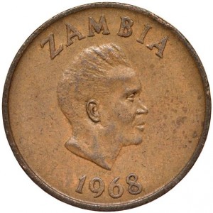 Аверс монеты Замбия, 2 нгве, 1968-1978