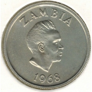 Аверс монеты Замбия, 5 нгве, 1968-1987