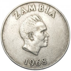 Аверс монеты Замбия, 10 нгве, 1968-1987