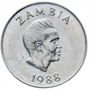Аверс монеты Замбия, 20 нгве, 1968-1988