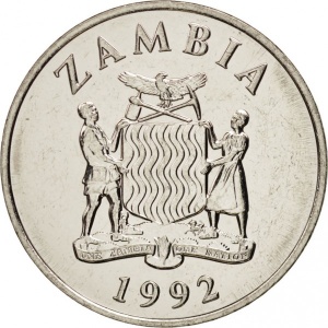 Аверс монеты Замбия, 50 нгве, 1992
