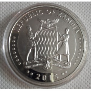 Аверс монеты Замбия, 1000 квач, 2015, Африканская дикая природа - Африканский cлон