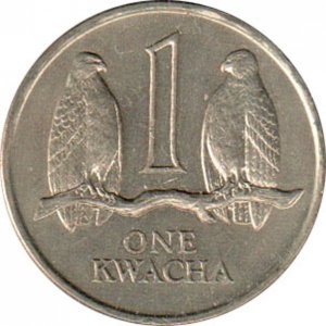 Реверс монеты Замбия, 1 квача, 1989