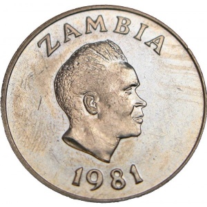 Аверс монеты Замбия, 20 нгве, 1981, ФАО
