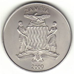 Аверс монеты Замбия, 10 квач, 2000, ЮНИСЕФ
