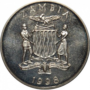 Аверс монеты Замбия, 100 квач, 1998, Африканская фауна - Импала