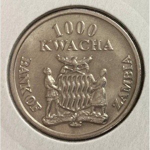 Аверс монеты Замбия, 1000 квач, 2000, Крыса