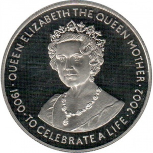 Реверс монеты Замбия, 1000 квач, 2002, Королева-Мать