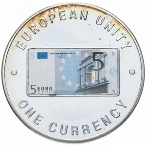 Реверс монеты Замбия, 1000 квач, 1998-1999, Единая валюта Европы - 5 евро, лицевая сторона