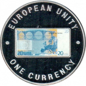 Реверс монеты Замбия, 1000 квач, 1998-1999, Единая валюта Европы - 20 евро, оборотная сторона
