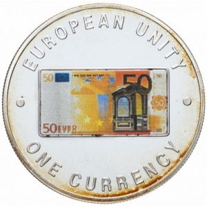 Реверс монеты Замбия, 1000 квач, 1998-1999, Единая валюта Европы - 50 евро, лицевая сторона