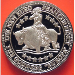 Реверс монеты Замбия, 1000 квач, 1999, Богиня Европа