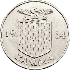 Аверс монеты Замбия, 6 пенсов, 1964