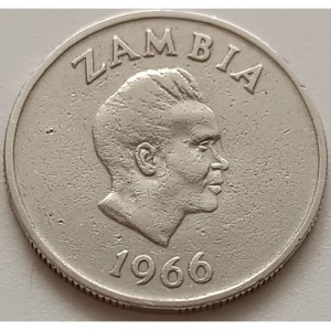 Аверс монеты Замбия, 6 пенсов, 1966