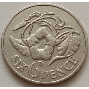 Реверс монеты Замбия, 6 пенсов, 1966