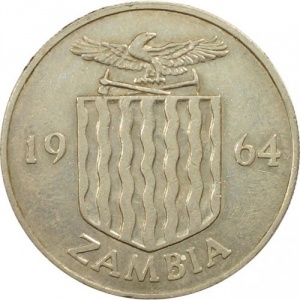 Аверс монеты Замбия, 1 шиллинг, 1964