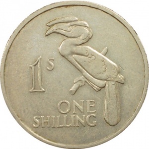 Реверс монеты Замбия, 1 шиллинг, 1964