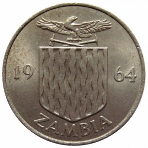 Аверс монеты Замбия, 2 шиллинга, 1964