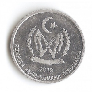 Аверс монеты Западная Сахара, 50 сентимо, 2013