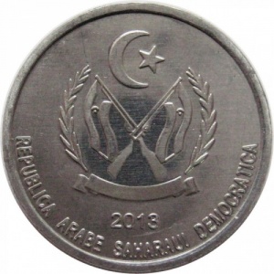 Аверс монеты Западная Сахара, 1 песета, 2013