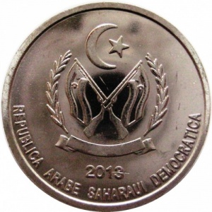Аверс монеты Западная Сахара, 5 песет, 2013