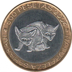 Реверс монеты Западная Сахара, 500 песет, 2004, Природа Сахары