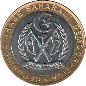 Аверс монеты Западная Сахара, 500 песет, 2010, Иоанн Павел II и Хуан Карлос I