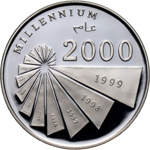 Реверс монеты Западная Сахара, 1000 песет, 1998, Миллениум