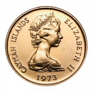 Аверс монеты Каймановы острова, 1 цент, 1972-1986