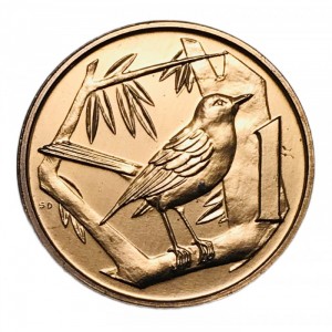 Реверс монеты Каймановы острова, 1 цент, 1972-1986