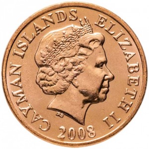Аверс монеты Каймановы острова, 1 цент, 1999-2022