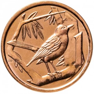 Реверс монеты Каймановы острова, 1 цент, 1999-2022