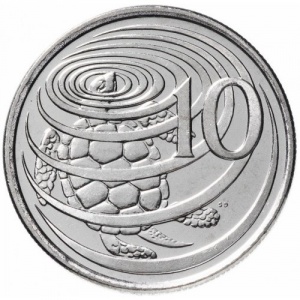 Реверс монеты Каймановы острова, 10 центов, 1992-1996