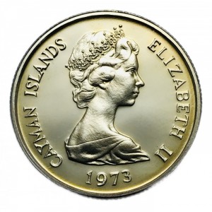 Аверс монеты Каймановы острова, 25 центов, 1972-1986