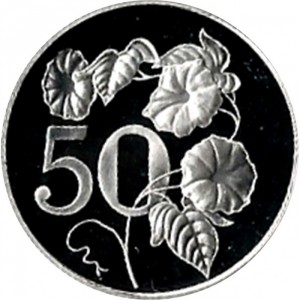 Реверс монеты Каймановы острова, 50 центов, 1987-1988