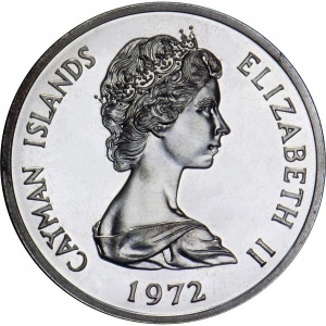 Аверс монеты Каймановы острова, 1 доллар, 1972-1982