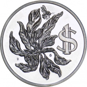 Реверс монеты Каймановы острова, 1 доллар, 1972-1982