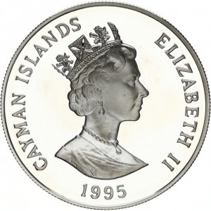 Аверс монеты Каймановы острова, 1 доллар, 1995, Вымирающие виды