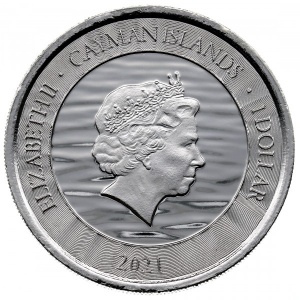 Аверс монеты Каймановы острова, 1 доллар, 2017-2021, Марлин