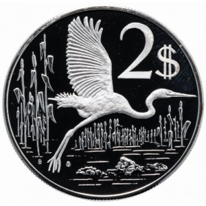 Реверс монеты Каймановы острова, 2 доллара, 1972-1986