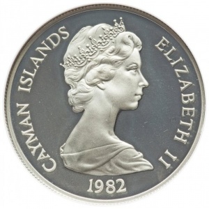 Аверс монеты Каймановы острова, 10 долларов, 1982, Международный год детей